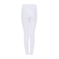 Meisjeslegging Equestro x FISE full grip slim fit coupe Wit