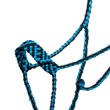 Licol corde Pool’s nez large avec longe Turquoise / noir Bleu Licol corde Pool’s nez large avec longe Turquoise / noir Bleu