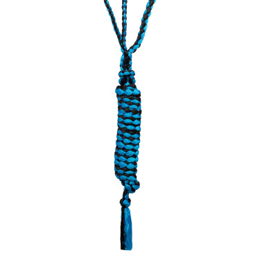 Licol corde Pool’s nez large avec longe Turquoise / noir Bleu Licol corde Pool’s nez large avec longe Turquoise / noir Bleu