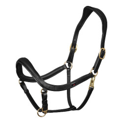 Leren halster Supreme Zweeds model Zwart