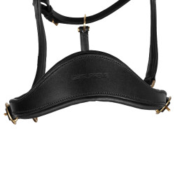 Leren halster Supreme Zweeds model Zwart