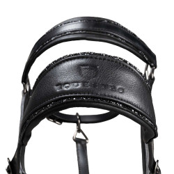 Licol en cuir Equestro anatomique Diamond Noir
