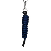 Licol ergonomique Equestro avec inserts en cuir Noir / marine Bleu marine