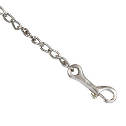 Longe en cuir Pool’s avec chaîne Huile foncé Marron