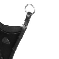 Martingale Acavallo attache bib en cuir Noir