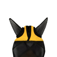 Equestro vliegenmasker met voorlogo Geel