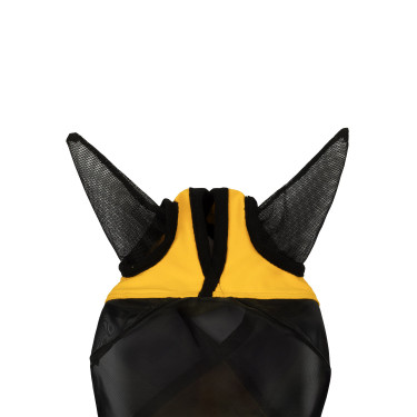 Masque anti-mouches Equestro avec logo frontal Jaune