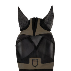 Equestro vliegenmasker met voorlogo Walnoot Bruin Equestro vliegenmasker met voorlogo Walnoot Bruin