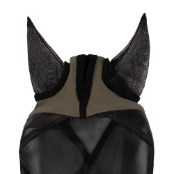 Equestro vliegenmasker met voorlogo Walnoot Bruin Equestro vliegenmasker met voorlogo Walnoot Bruin