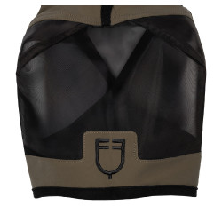 Equestro vliegenmasker met voorlogo Walnoot Bruin Equestro vliegenmasker met voorlogo Walnoot Bruin