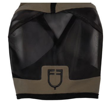 Equestro vliegenmasker met voorlogo Walnoot Bruin Equestro vliegenmasker met voorlogo Walnoot Bruin