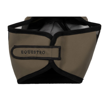 Equestro vliegenmasker met voorlogo Walnoot Bruin Equestro vliegenmasker met voorlogo Walnoot Bruin