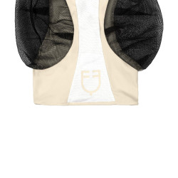 Tweekleurig Equestro vliegenmasker van mesh After glow / glanzend wit