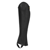 Mini-chaps unisexes Equestro en cuir souple avec zip latéral Noir Mini-chaps unisexes Equestro en cuir souple avec zip latéral Noir