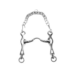 Mors espagnol rigide Umbria Equitazione avec branches coulissantes Mors espagnol rigide Umbria Equitazione avec branches coulissantes