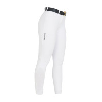 Dames rijbroek Equestro full grip hoge taille gevoerd met fleece Wit
