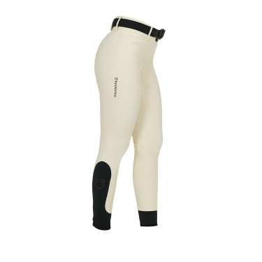 Dames rijbroek Equestro met kniestGrip hoge taille Antiek wit Beige