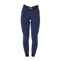 Pantalon d’équitation femme Equestro grip genoux taille haute Marine blazer Bleu marine