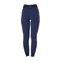 Pantalon d’équitation femme Equestro grip genoux taille haute Marine blazer Bleu marine