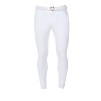 Pantalon d’équitation homme Equestro x FISE full grip Blanc Pantalon d’équitation homme Equestro x FISE full grip Blanc