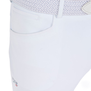 Pantalon d’équitation homme Equestro x FISE full grip Blanc Pantalon d’équitation homme Equestro x FISE full grip Blanc