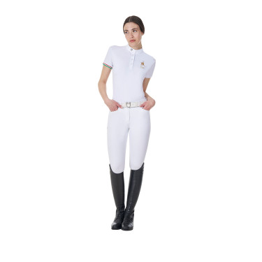 Pantalon d’équitation homme Equestro x FISE full grip Blanc Pantalon d’équitation homme Equestro x FISE full grip Blanc