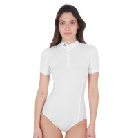 Polo body de concours Equestro femme manches courtes Blanc Polo body de concours Equestro femme manches courtes Blanc