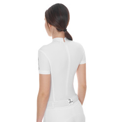 Polo body de concours Equestro femme manches courtes Blanc Polo body de concours Equestro femme manches courtes Blanc