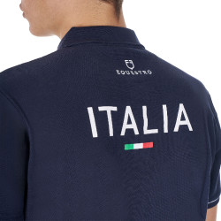 Polo d’entraînement homme Equestro x FISE trois boutons manches courtes Marine blazer Bleu marine Polo d’entraînement homme Equestro x FISE trois boutons manches courtes Marine blazer Bleu marine