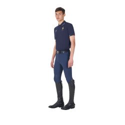 Polo d’entraînement homme Equestro x FISE trois boutons manches courtes Marine blazer Bleu marine Polo d’entraînement homme Equestro x FISE trois boutons manches courtes Marine blazer Bleu marine