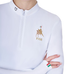 Polo de concours femme manches longues Equestro x FISE Polo de concours femme manches longues Equestro x FISE