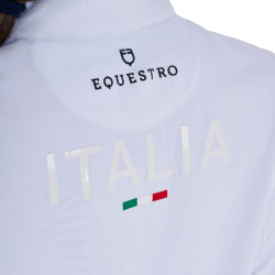 Polo de concours fille manches longues Equestro x FISE Blanc