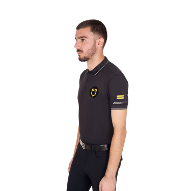 Polo homme Equestro Scuderia manches courtes Noir