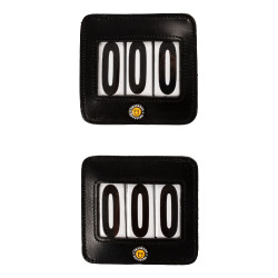 Porte-numéro de concours Equestro 3 chiffres 9×8 cm Noir