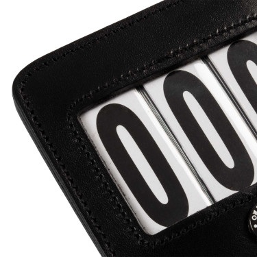 Porte-numéro de concours Equestro 3 chiffres 9×8 cm Noir