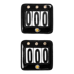 Porte-numéro de concours Equestro avec cristaux Noir