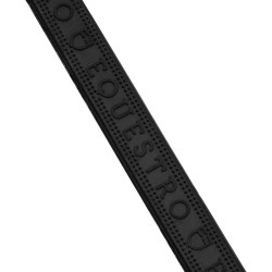 Equestro rubberen teugels met reliëf grip en zilverkleurige afwerkingen Zwart