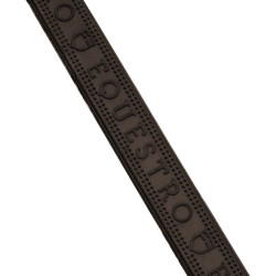 Rênes en caoutchouc Equestro grip en relief et finitions argentées Marron foncé Rênes en caoutchouc Equestro grip en relief et finitions argentées Marron foncé