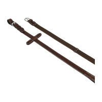 Rênes Equestro boucles argentées Marron foncé
