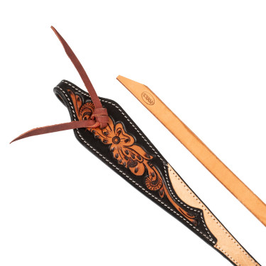 Western teugels Pool’s dark floral tooling Zwart / natuur