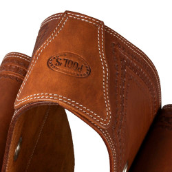 Zadeltas Pool’s Bisaccia Handtooled Donkere olie Bruin