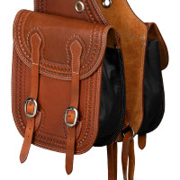 Sacoche Pool's Bisaccia Handtooled Huile foncé Marron Sacoche Pool's Bisaccia Handtooled Huile foncé Marron