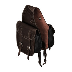 Sacoche Pool's Bisaccia Handtooled Marron foncé