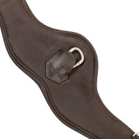 Anatomische lederen singel Equestro Donkerbruin