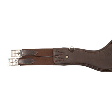Anatomische lederen singel Equestro Donkerbruin