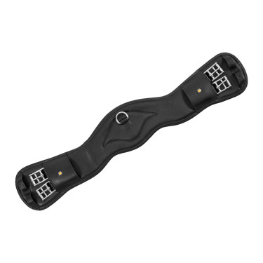 Sangle de dressage Equestro en cuir souple Noir