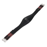 Equestro leren springsingel met elastieken Zwart