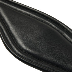 Sangle de saut en cuir Equestro avec élastiques Noir