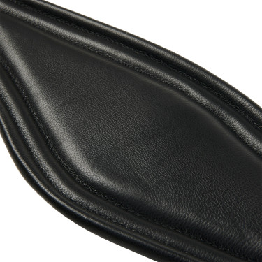 Sangle de saut en cuir Equestro avec élastiques Noir