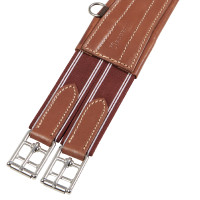 Equestro leren springsingel met elastieken Cognac Bruin